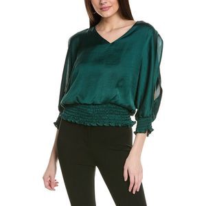Vince Camuto L green Cutout Sleeve Top